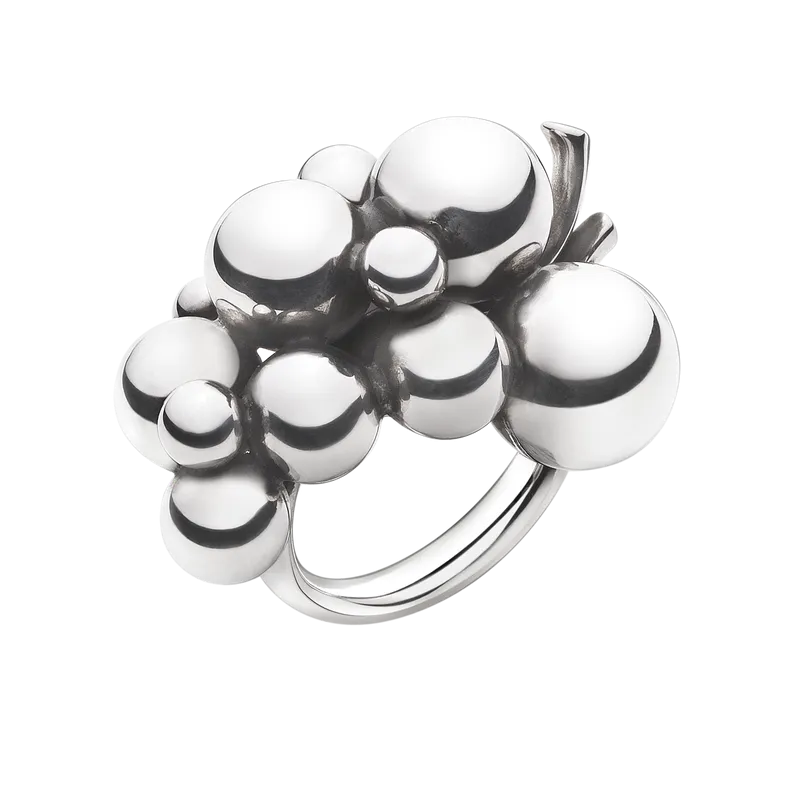 Georg Jensen Moonlight Grapes Ring - Oxidised Sterling Silver