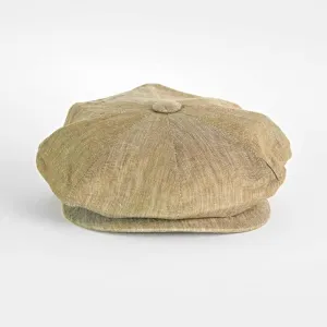 Green Linen Gatsby Cap