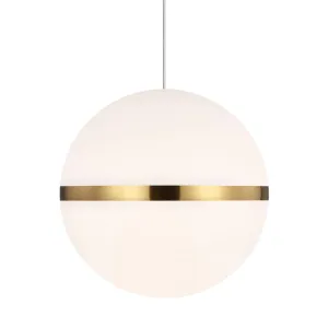 Hanea pendant light monorail natural brass finish