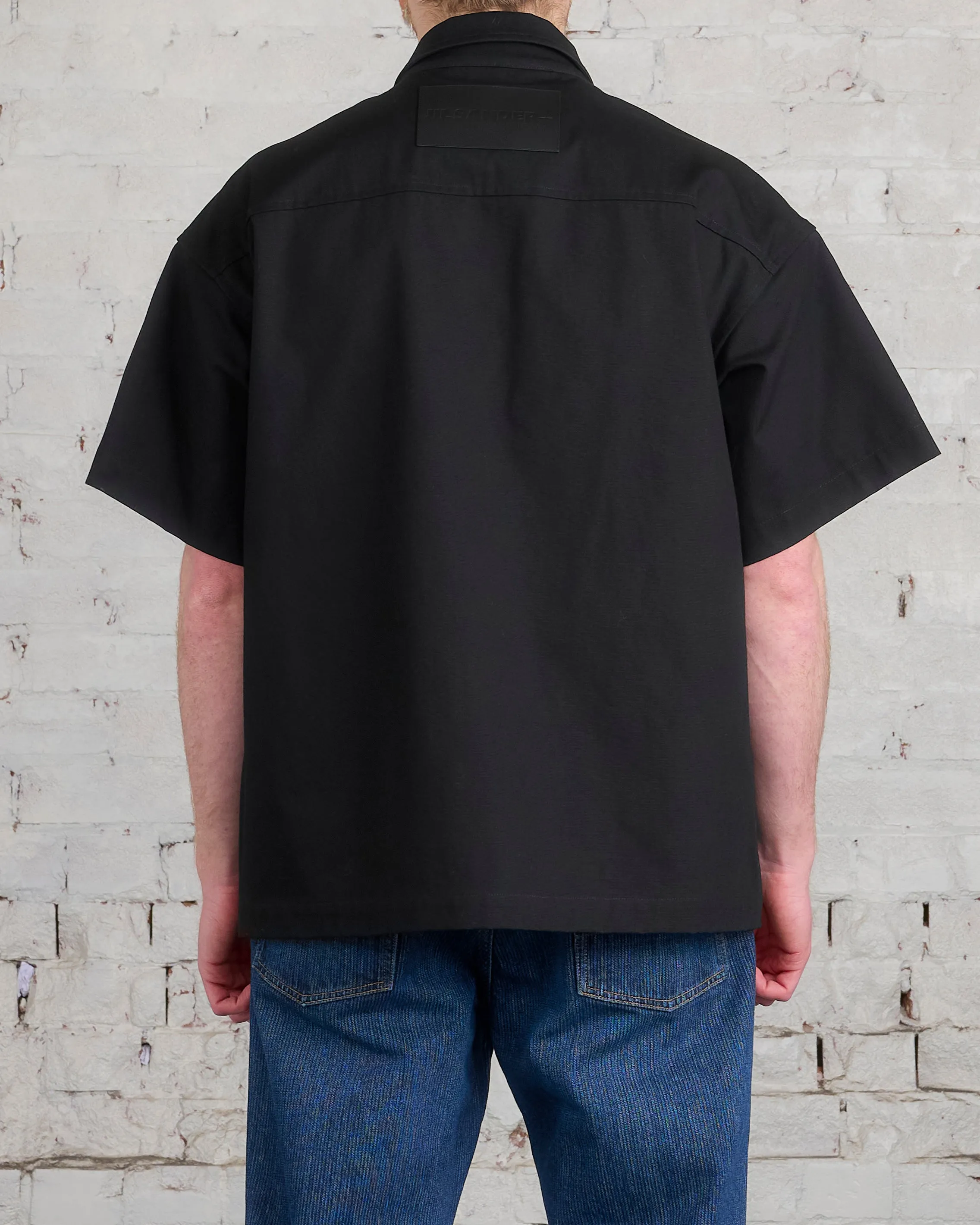 Jil Sander  Short Sleeve Zip Shirt Jacket Black