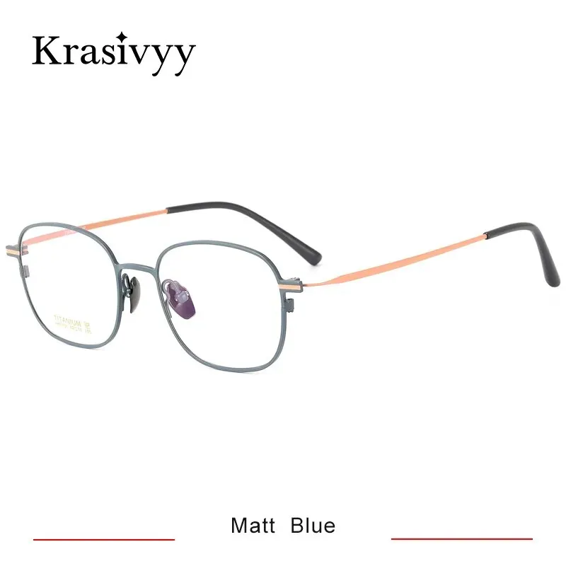 Krasivyy Men's Full Rim Square Titanium Eyeglasses Hm5001