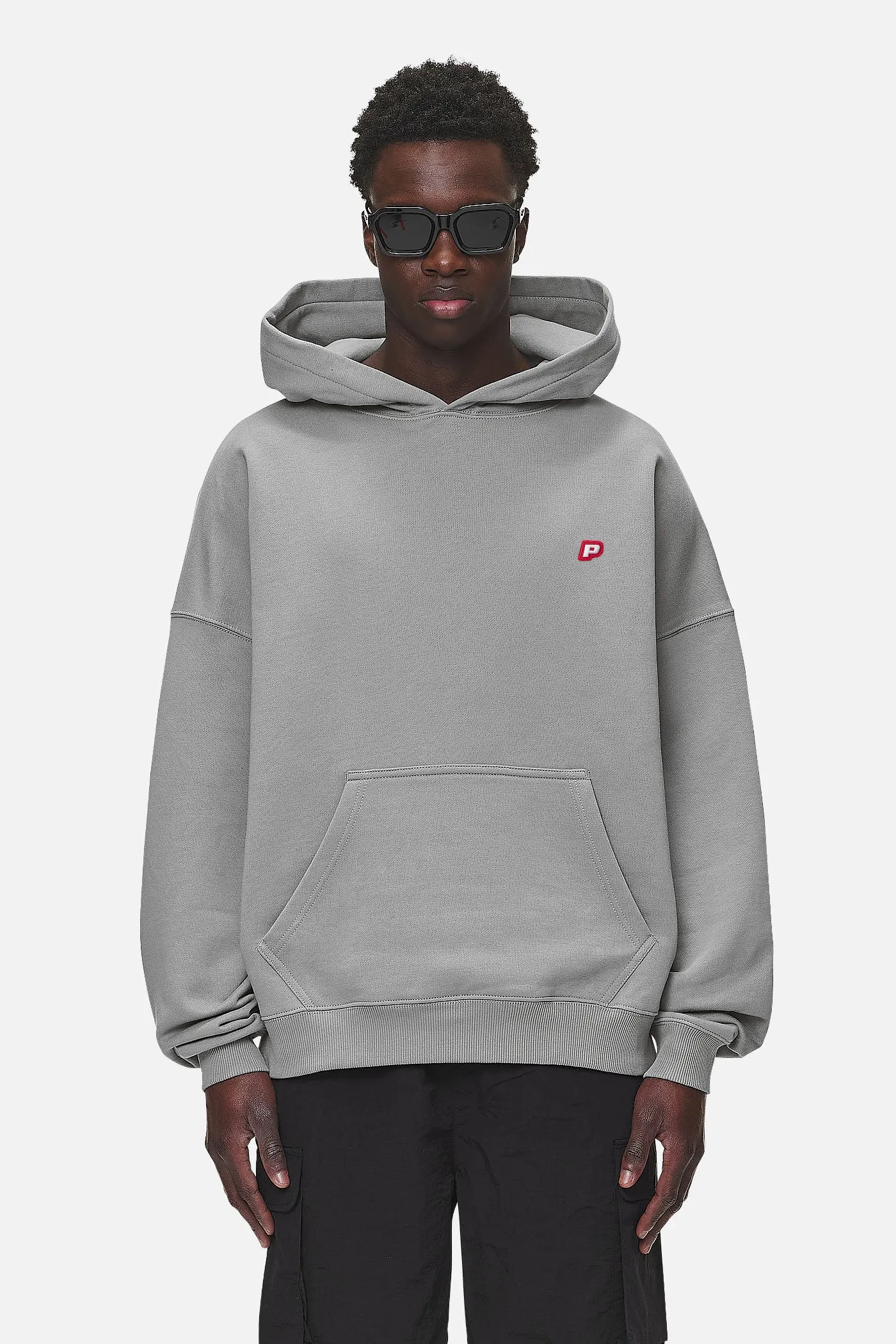 Leono Boxy Hoodie Washed Cool Grey