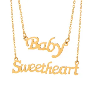 Luxurious Titanium Gold-Plated Pendant Necklace with Minimalist Design for Women