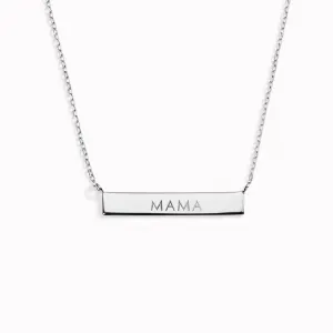 Mama Necklace Silver - Bar