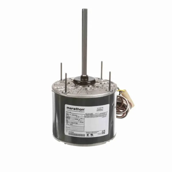 Marathon Condenser Fan Motor, 825 RPM, 1/4 HP, 208-230 V, 48Z Frame, Open Air Over