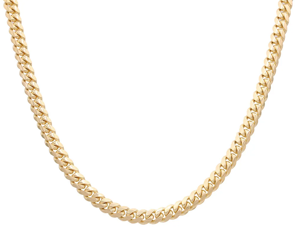 Men's Yellow Gold 14K Solid Cuban Link Chain 24"