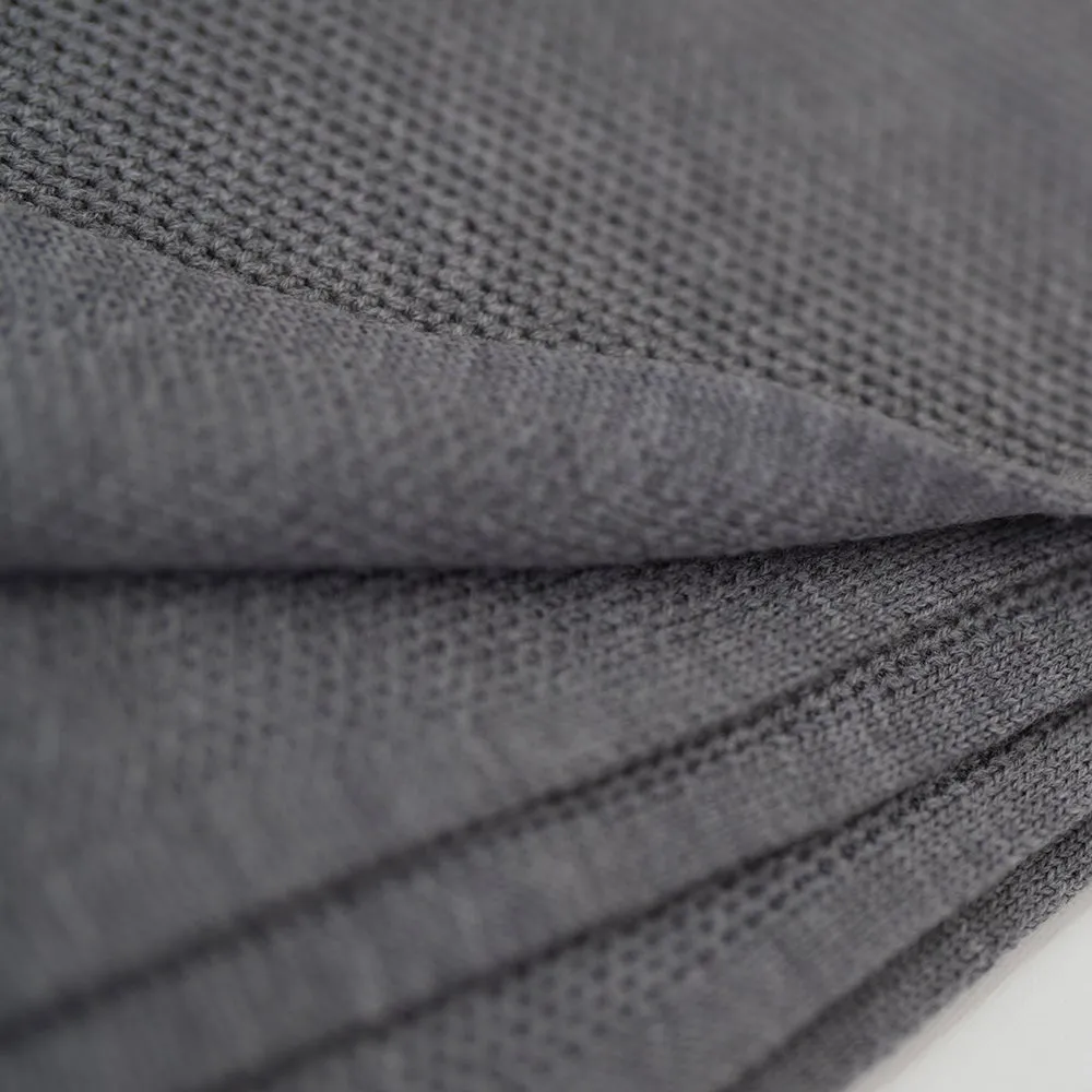 Merino Honeycomb Shawl (Charcoal)