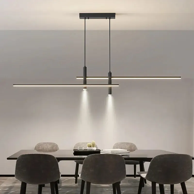 Minimalist Line LED Pendant Lamp for Kitchen Dining Table Restaurant Decor - Mansion