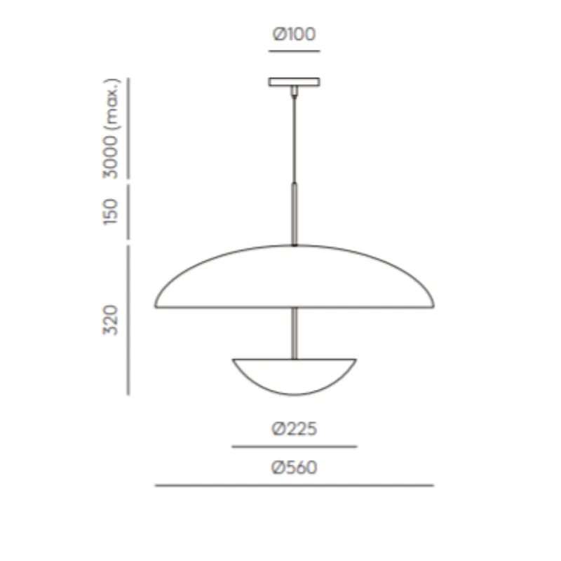 Minimalist Suspended Dome Pendant