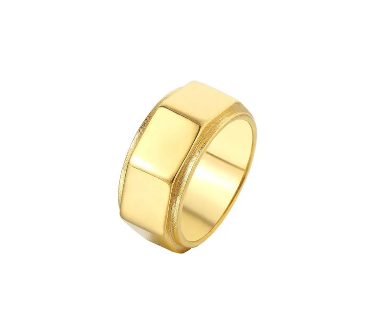 New Personalized Nut Men's Simple Titanium Steel Ring