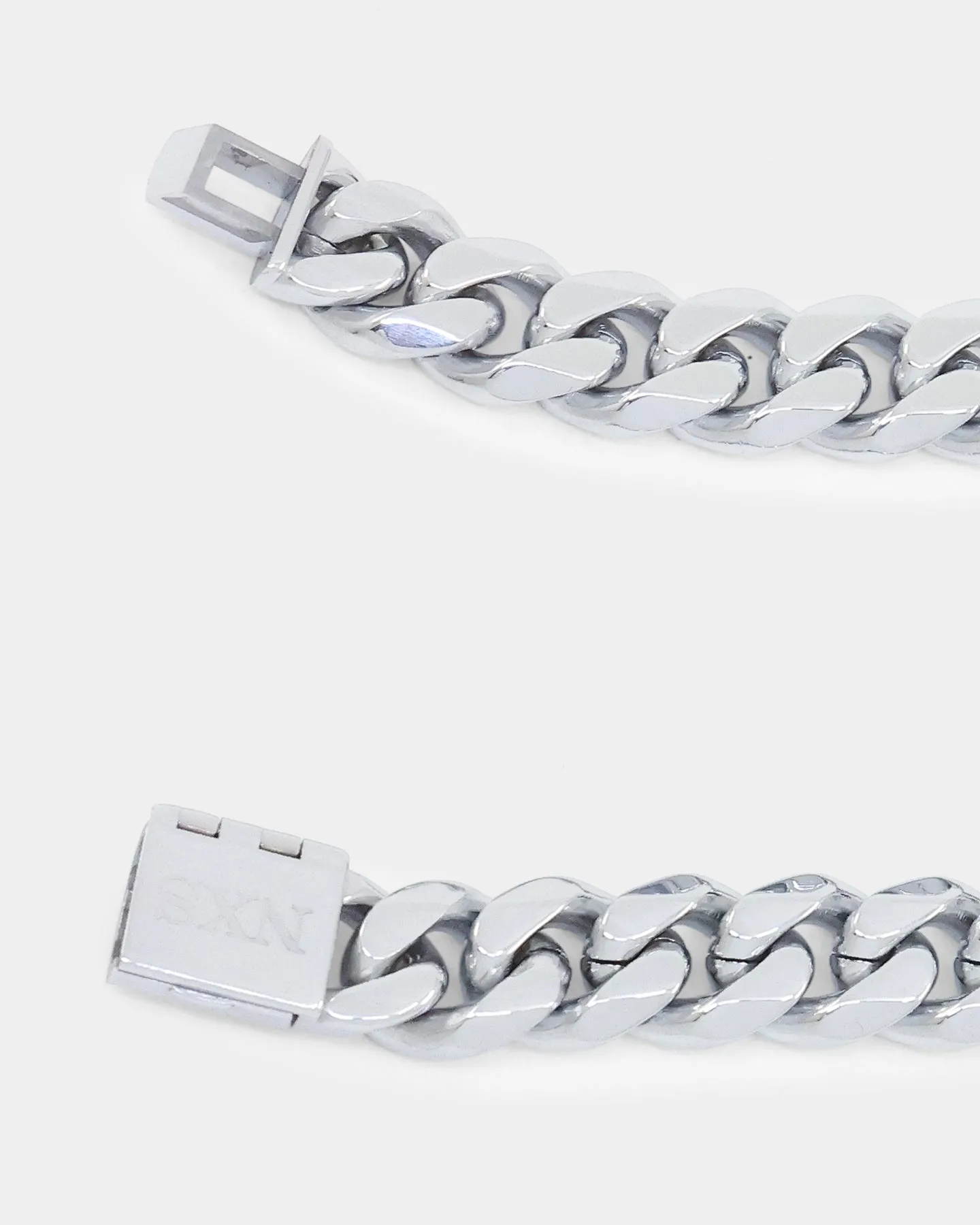 NXS 10mm Cuban Link Bracelet White Gold