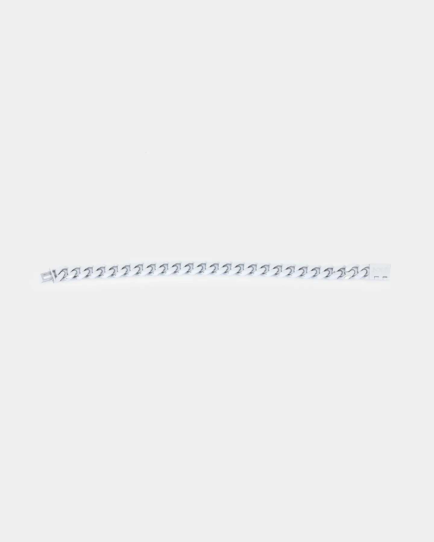 NXS 10mm Cuban Link Bracelet White Gold