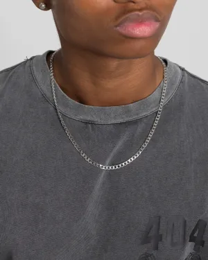 NXS 4.3mm Smooth Cut Cuban Chain White Gold