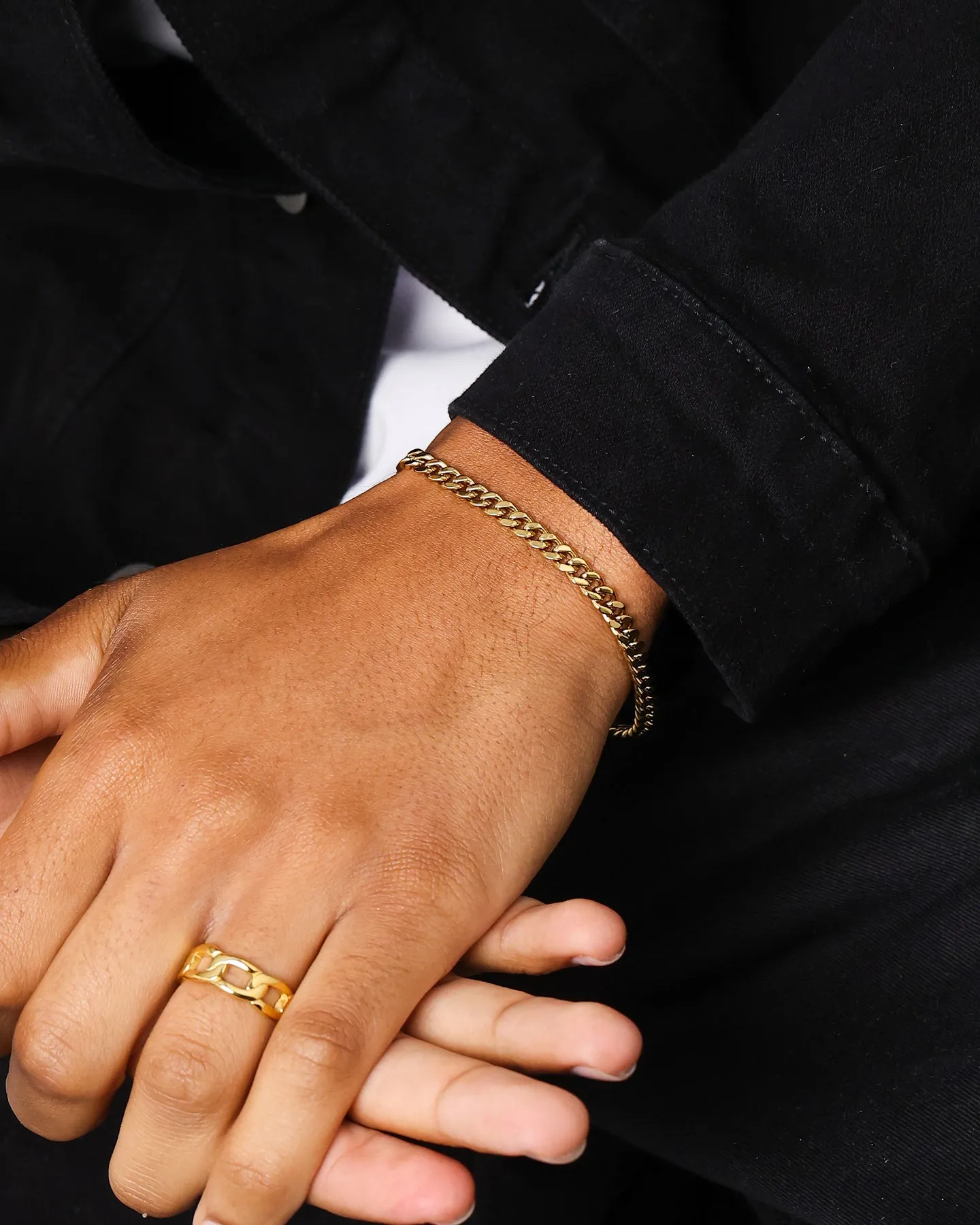 NXS 5mm Cuban Bracelet Gold