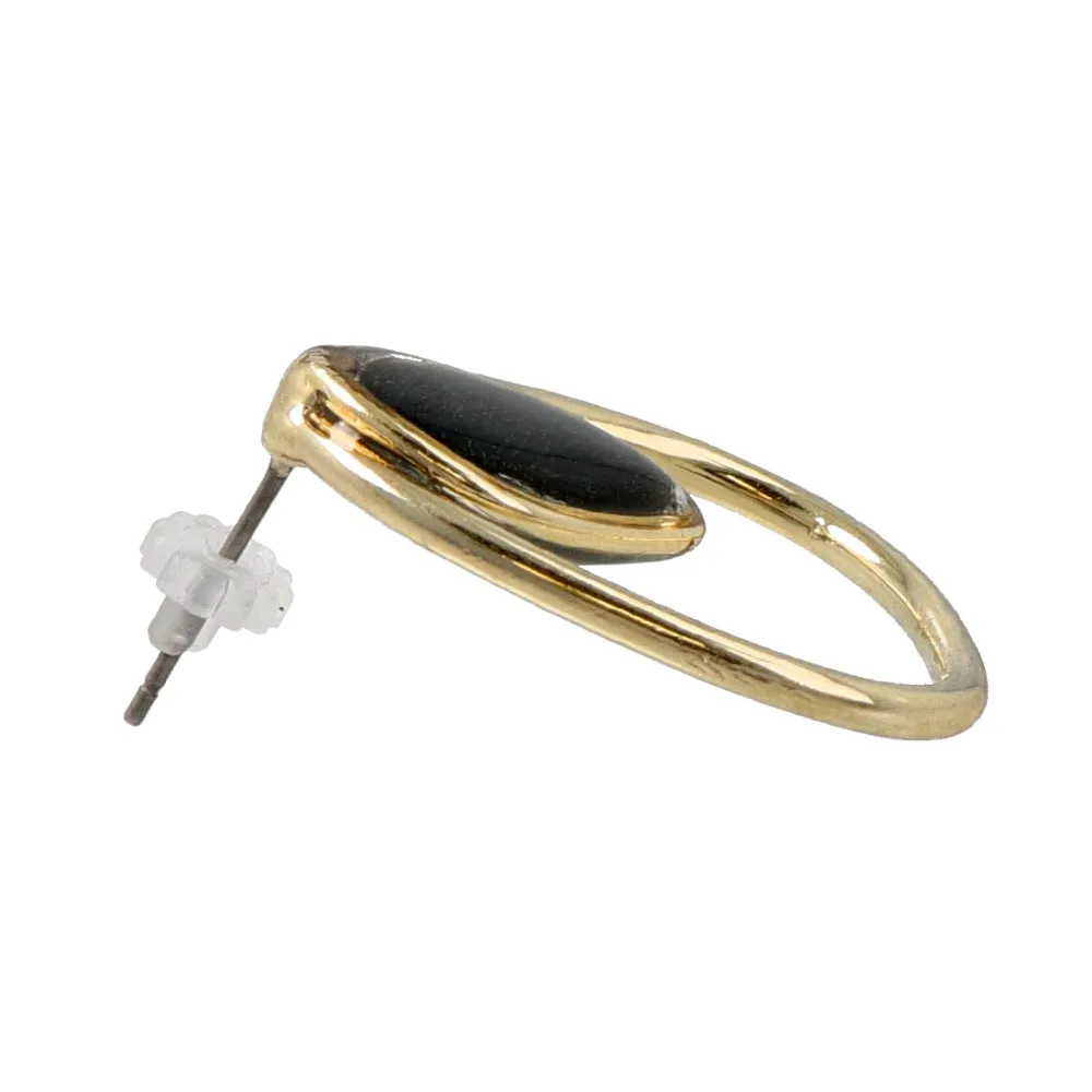 Open Frame Marble Detail Earrings