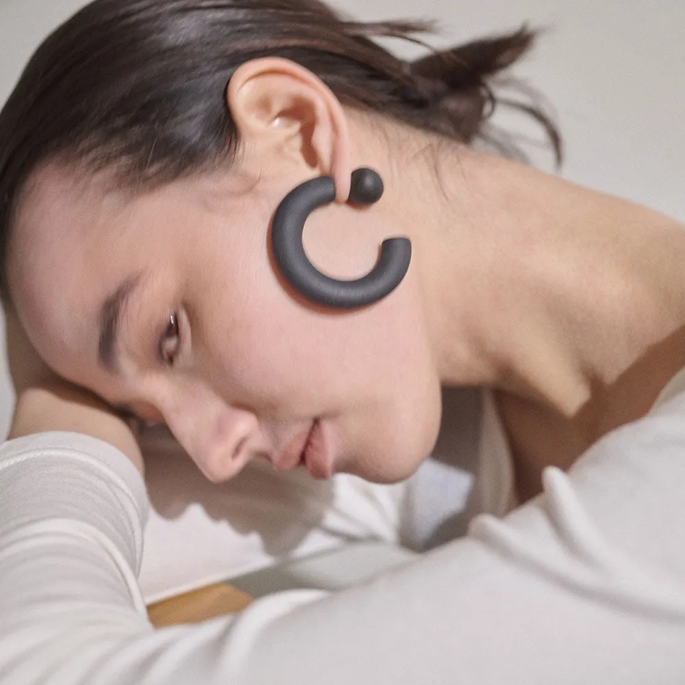 Oversized Frosted Hoop Earrings