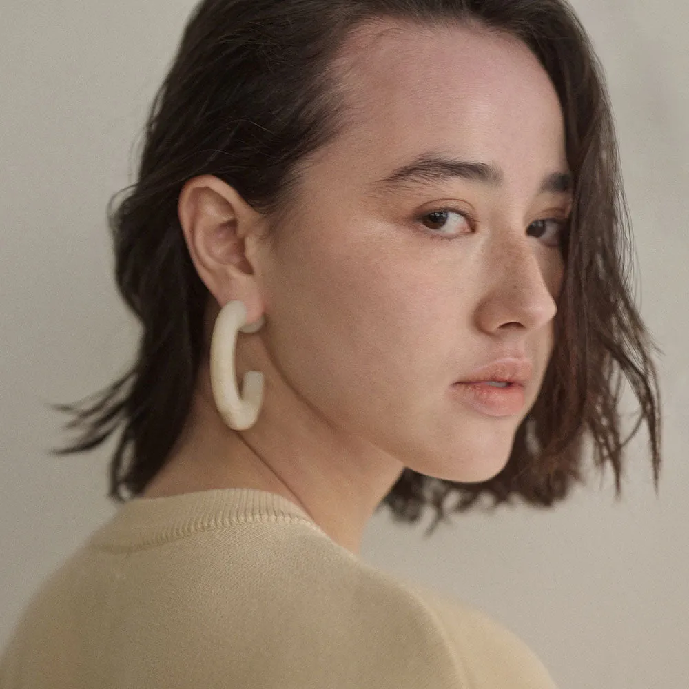 Oversized Frosted Hoop Earrings