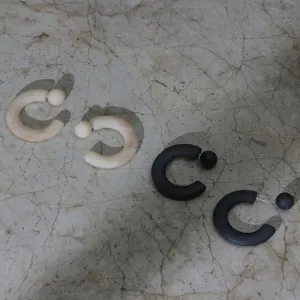 Oversized Frosted Hoop Earrings