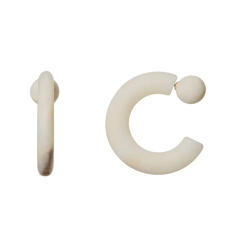 Oversized Frosted Hoop Earrings
