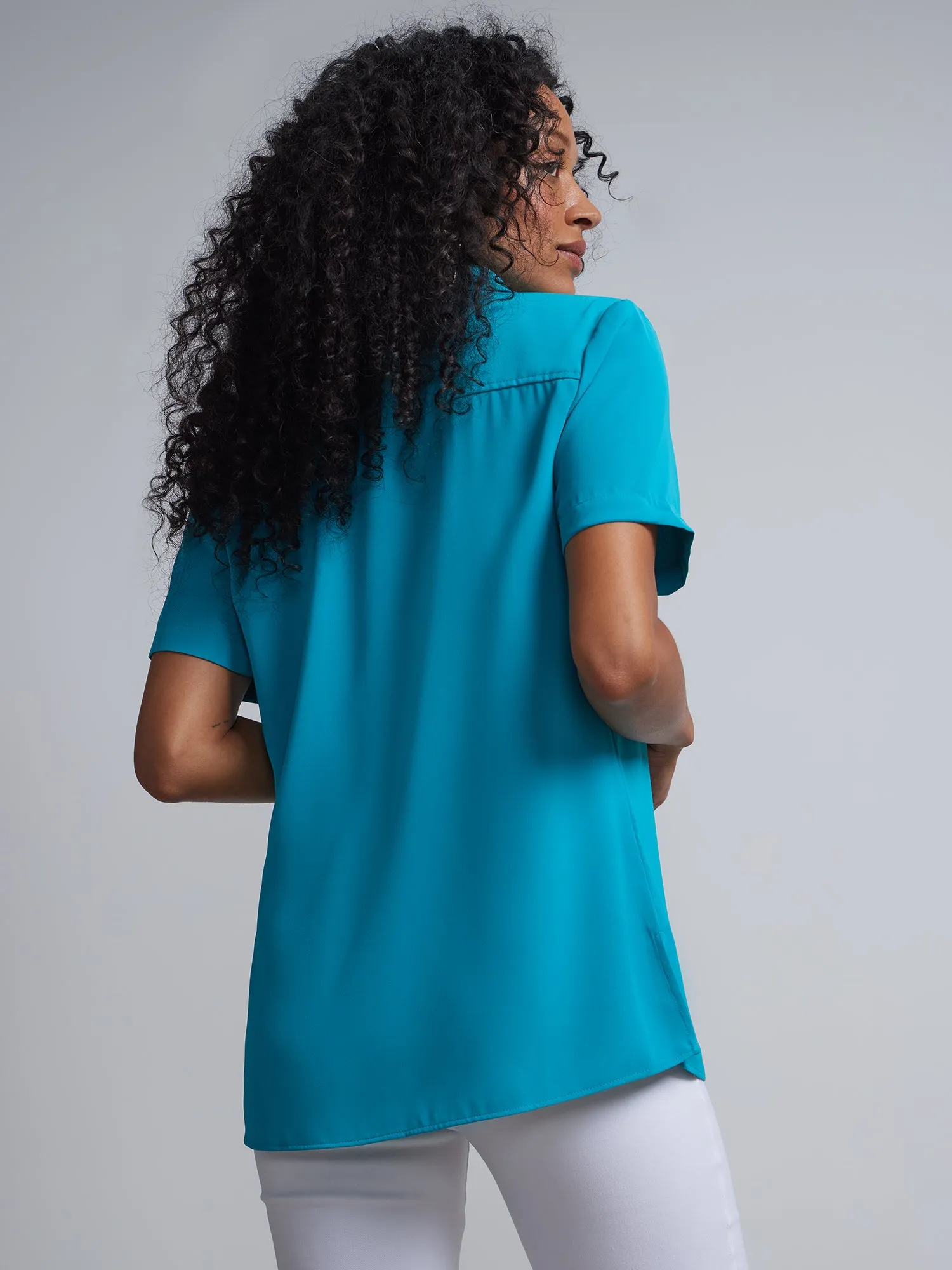 Patch-Pocket Button-Front Shirt