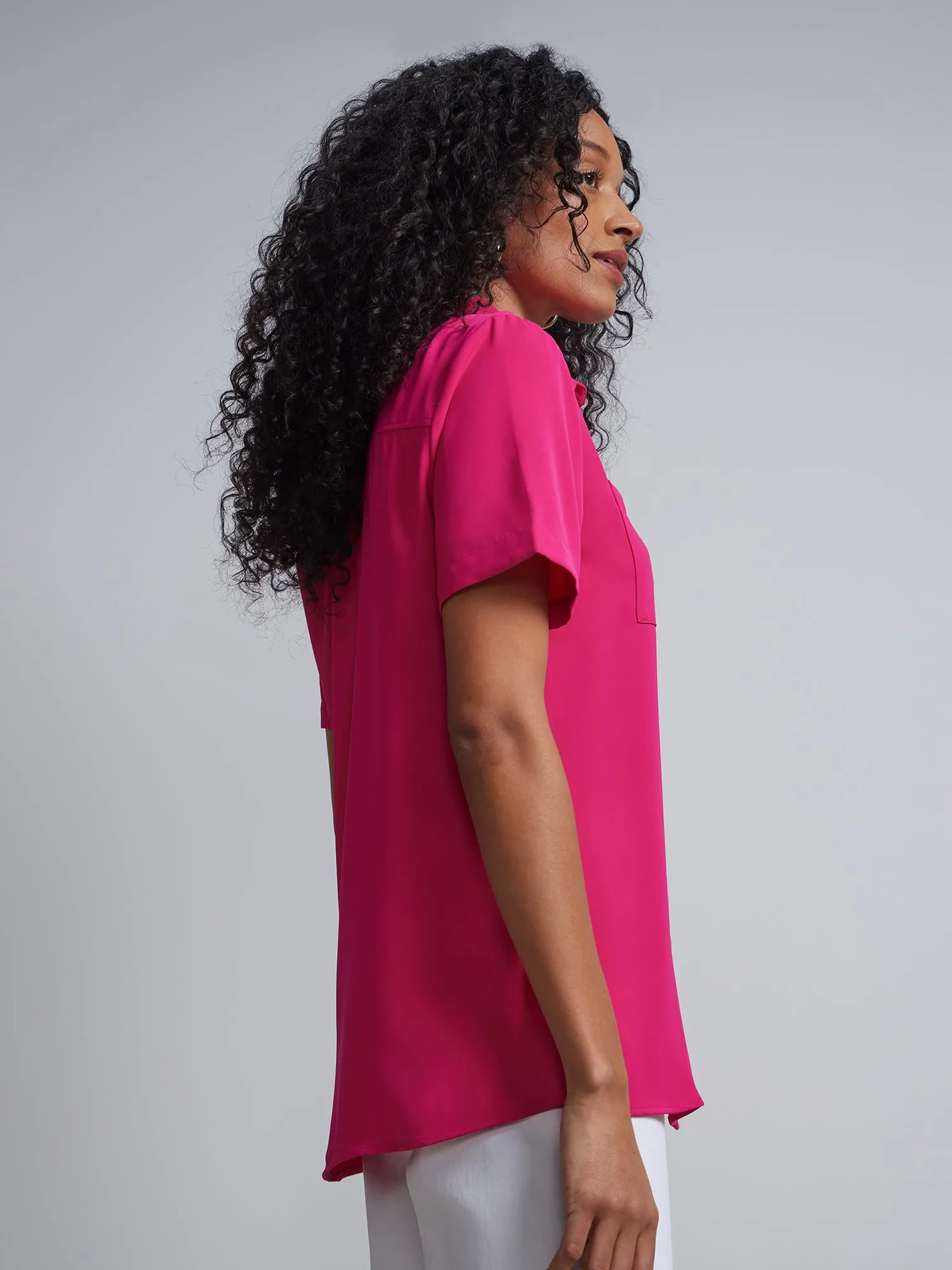 Patch-Pocket Button-Front Shirt
