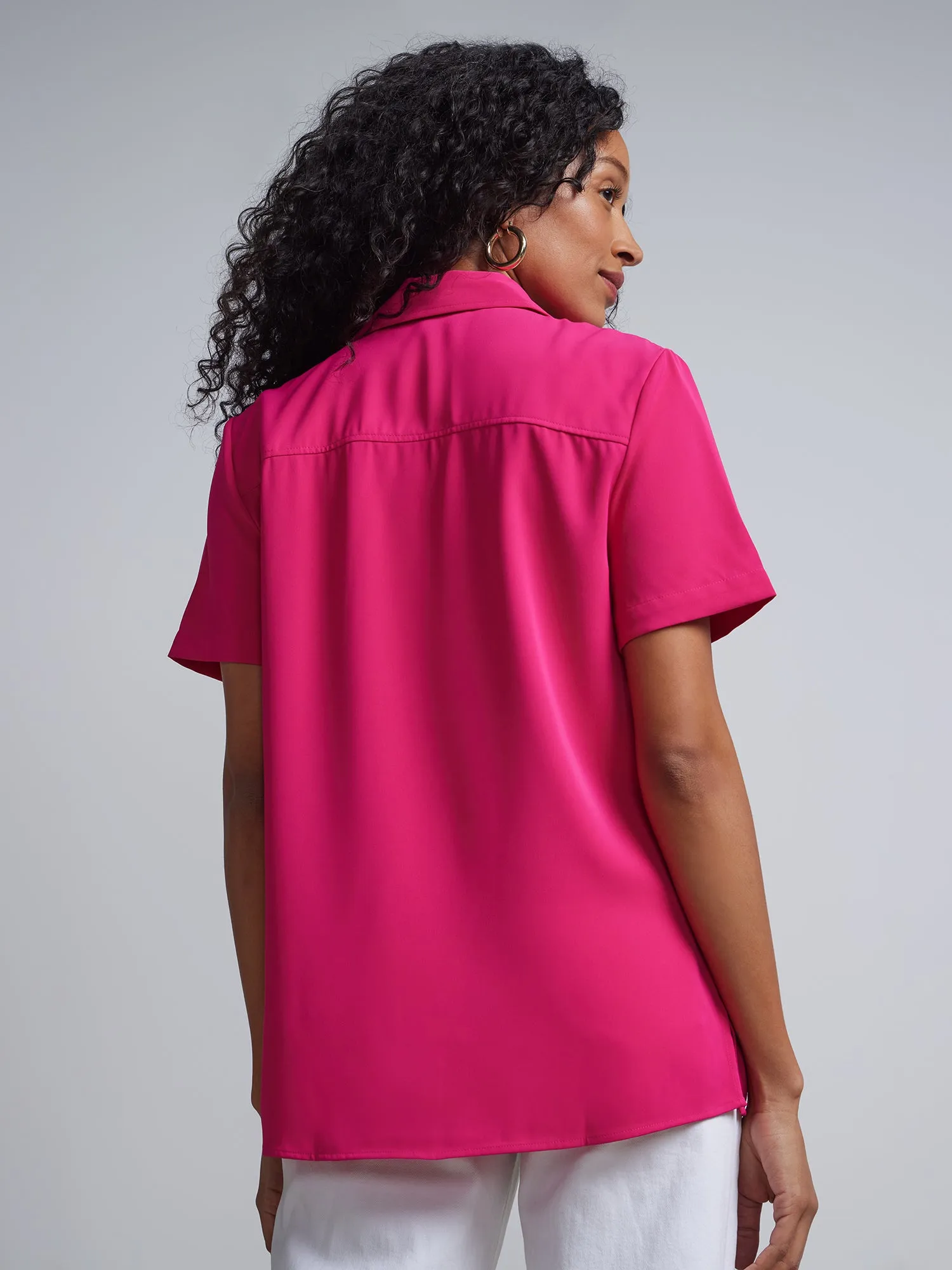 Patch-Pocket Button-Front Shirt