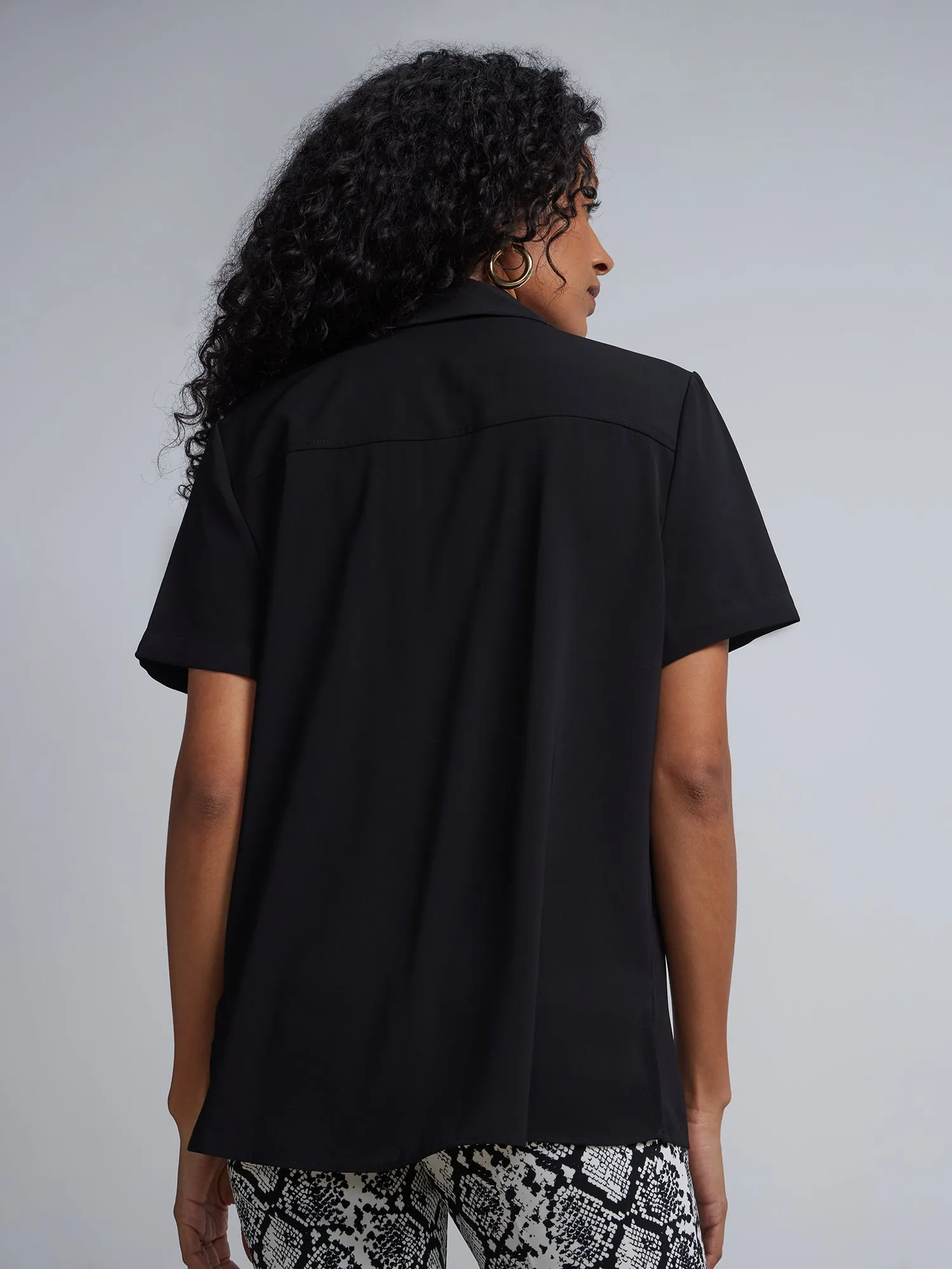Patch-Pocket Button-Front Shirt