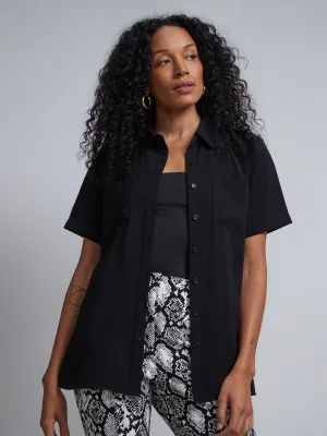 Patch-Pocket Button-Front Shirt