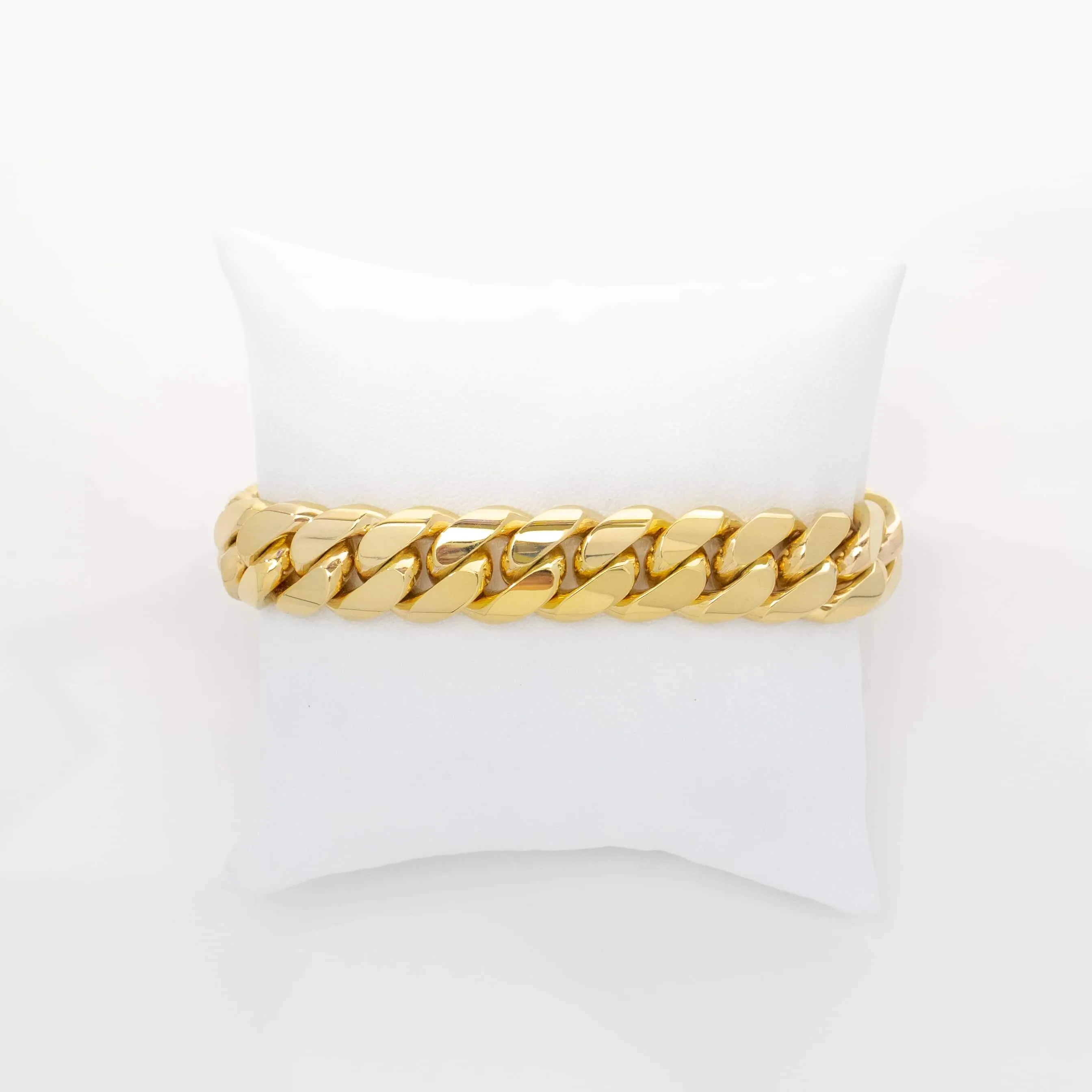 READY TO SHIP: 9mm - 15mm Solid Gold Cuban Link Bracelet