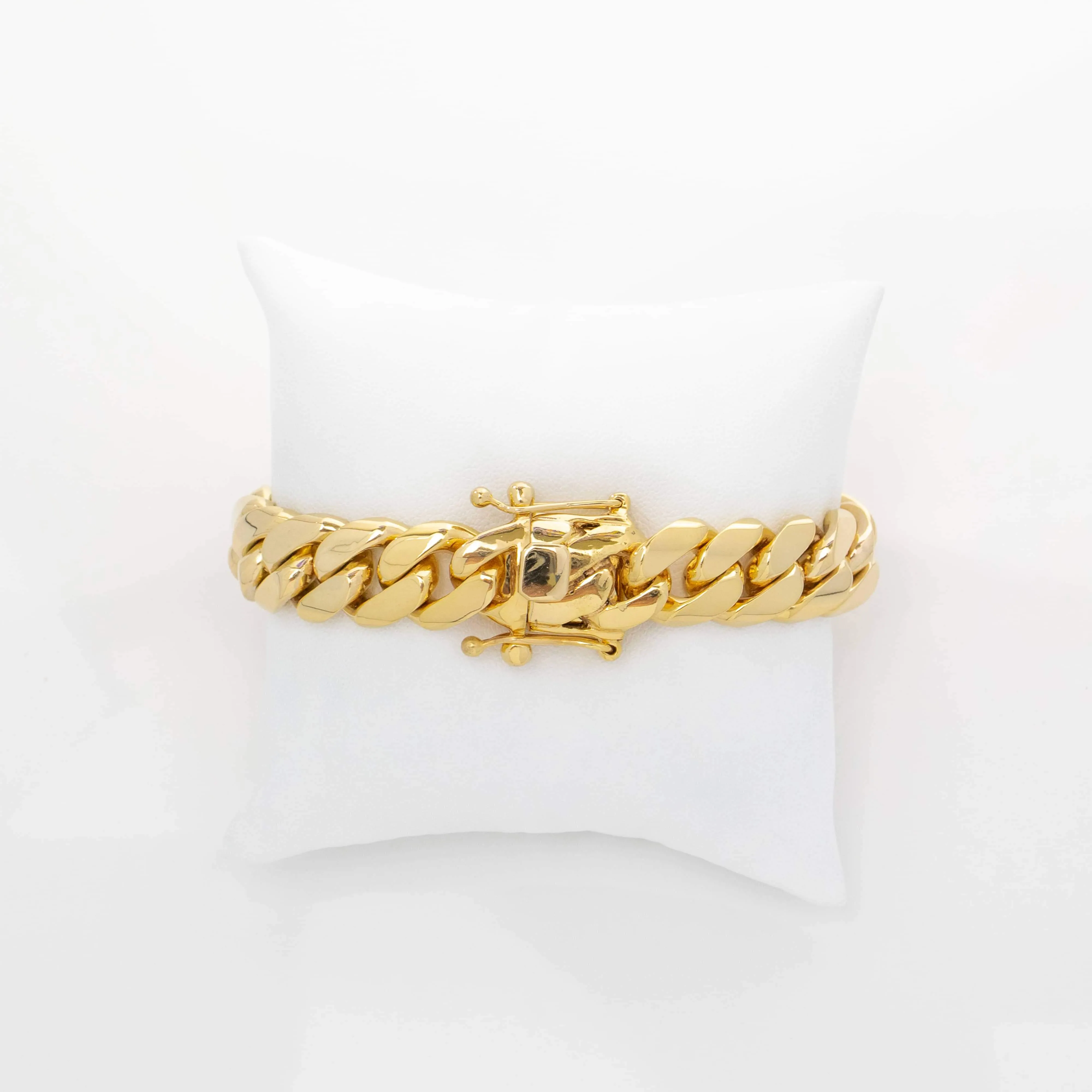 READY TO SHIP: 9mm - 15mm Solid Gold Cuban Link Bracelet