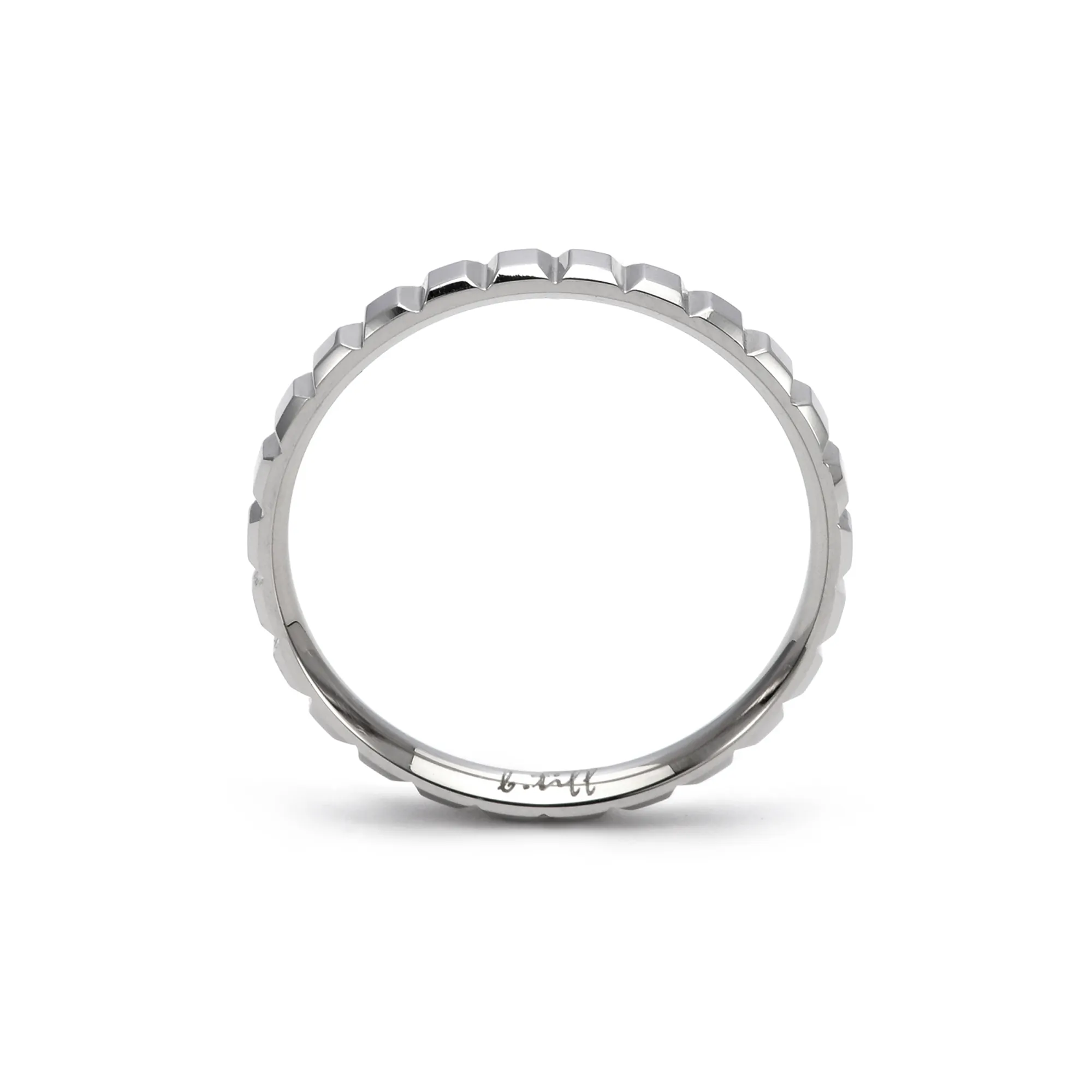 RG102W B.Tiff Simplicity Box Cut Stacking Ring [Thin band]