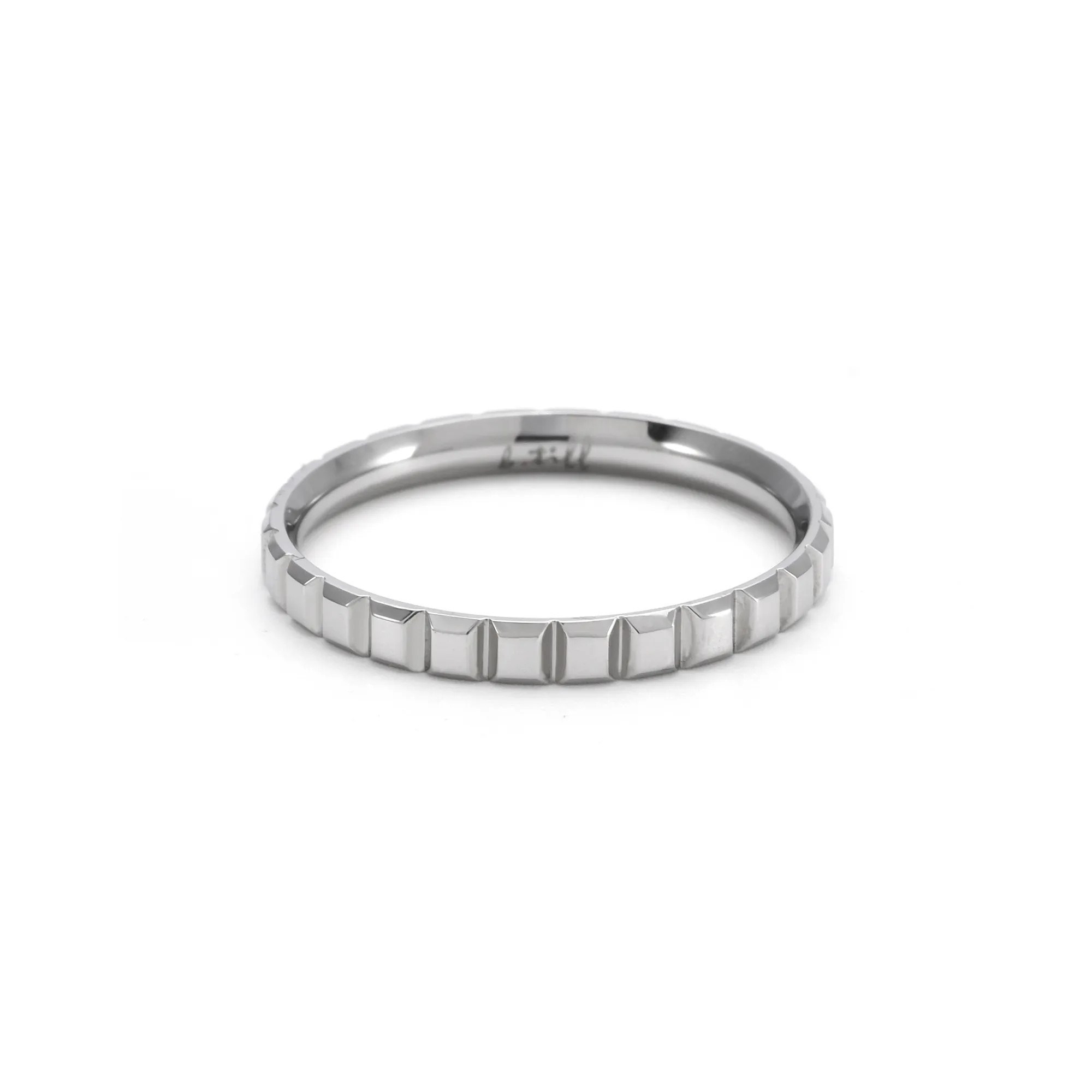 RG102W B.Tiff Simplicity Box Cut Stacking Ring [Thin band]