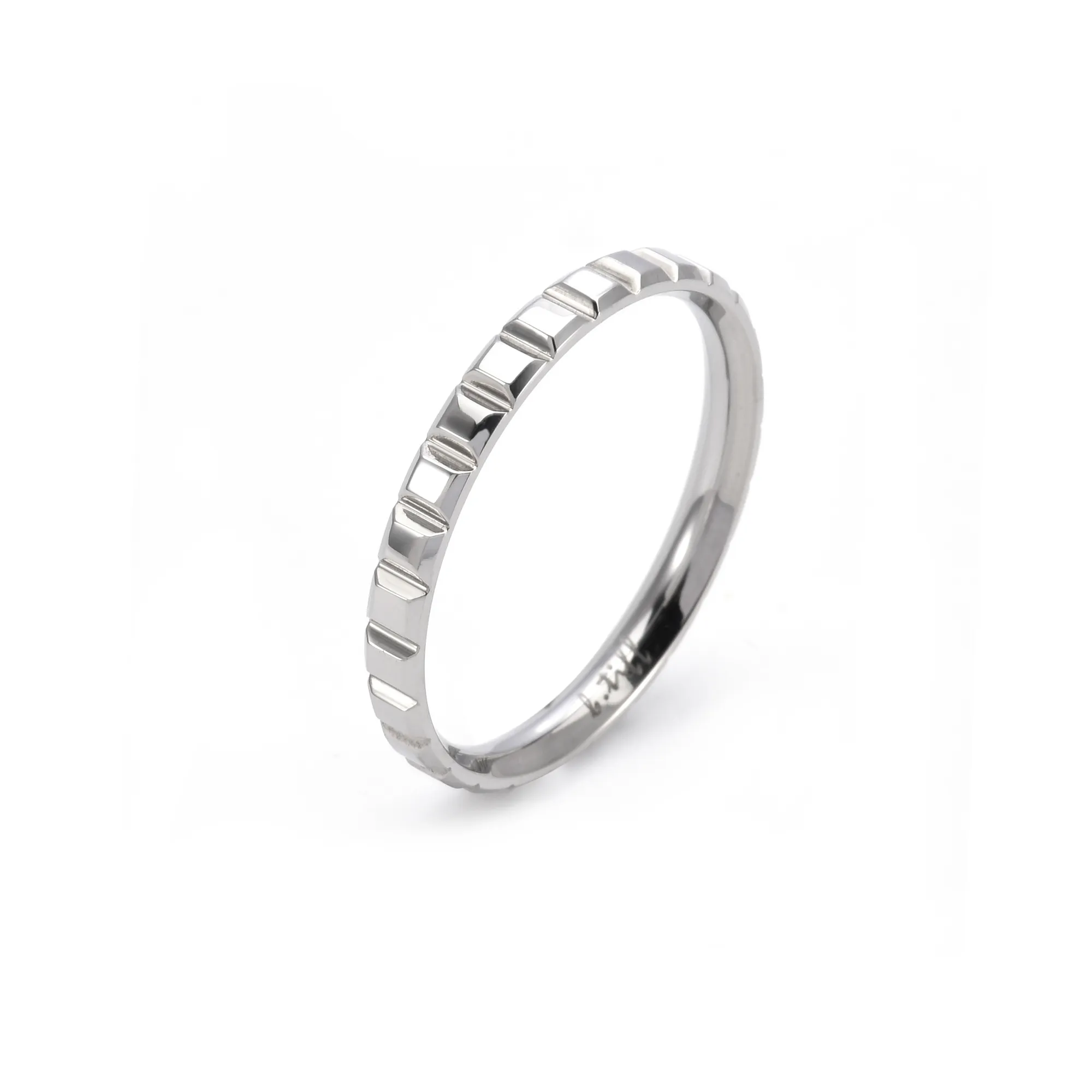 RG102W B.Tiff Simplicity Box Cut Stacking Ring [Thin band]