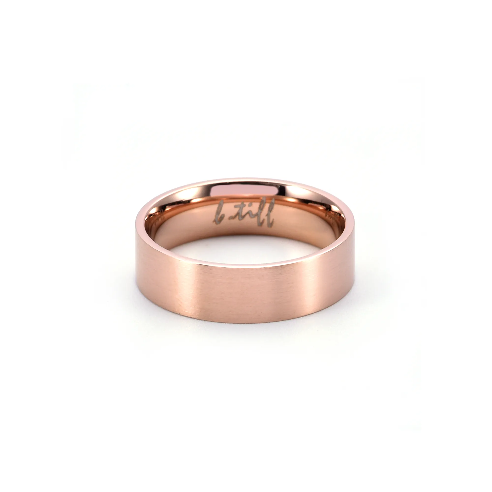 RG600RG B.Tiff Rose Gold Simplicity 6 Stacking Ring [Wide Band]