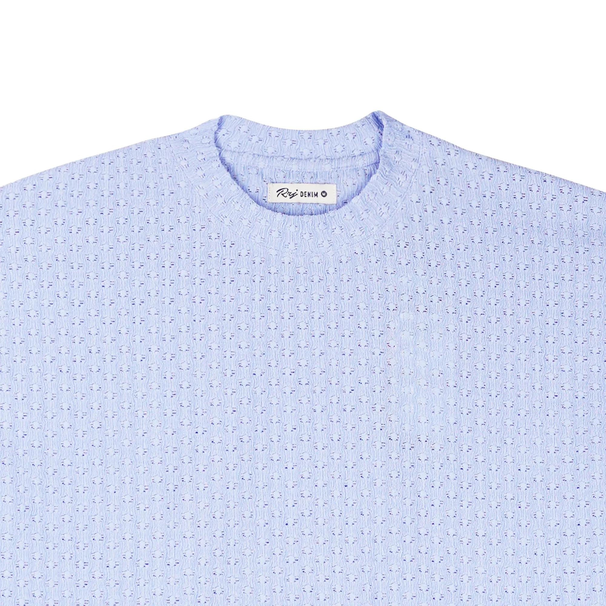 RRJ Basic Woven Ladies Boxy Fitting Shirt Trendy fashion Casual Top Blue Woven for Ladies 144501 (Blue)