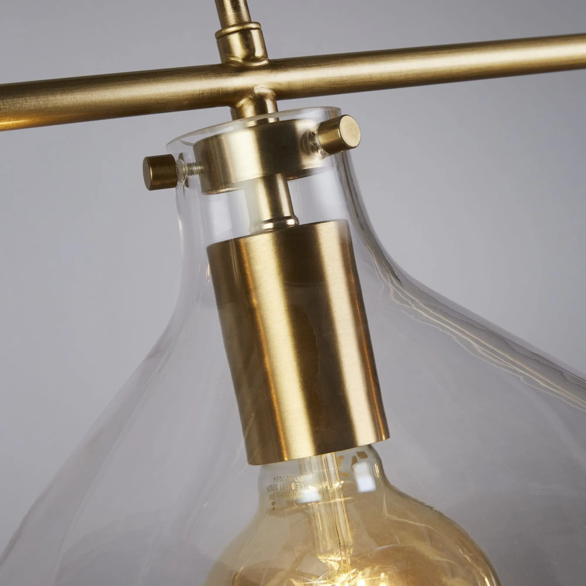 Searchlight 31031-3PB Margarita 3 Light Bar Pendant Brass Metal Glass