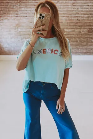 Sequin AMERICA Boxy Top