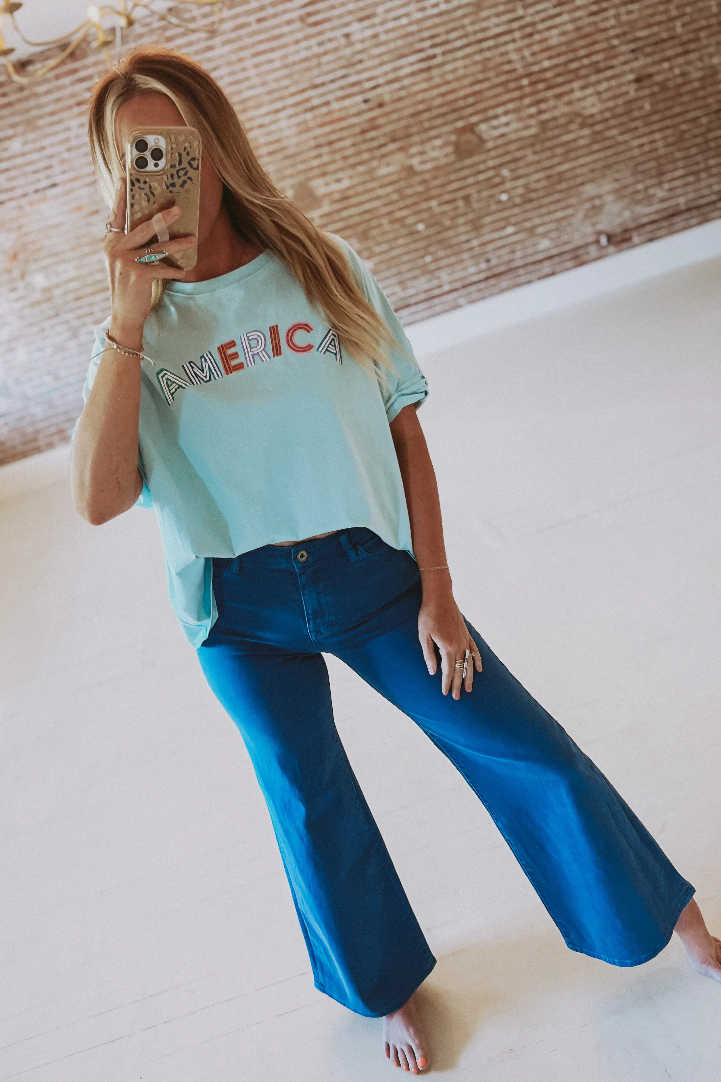 Sequin AMERICA Boxy Top