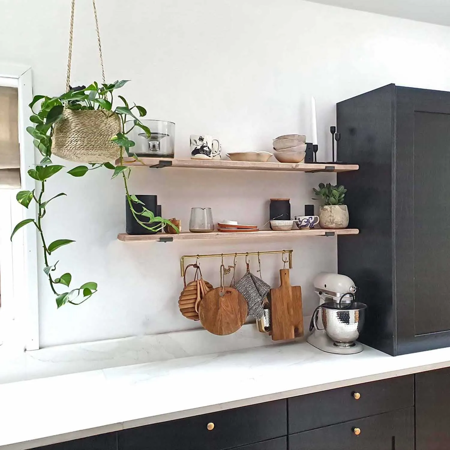 Shabby Chic Thin Inverted Bracket Shelf | 30cm Depth
