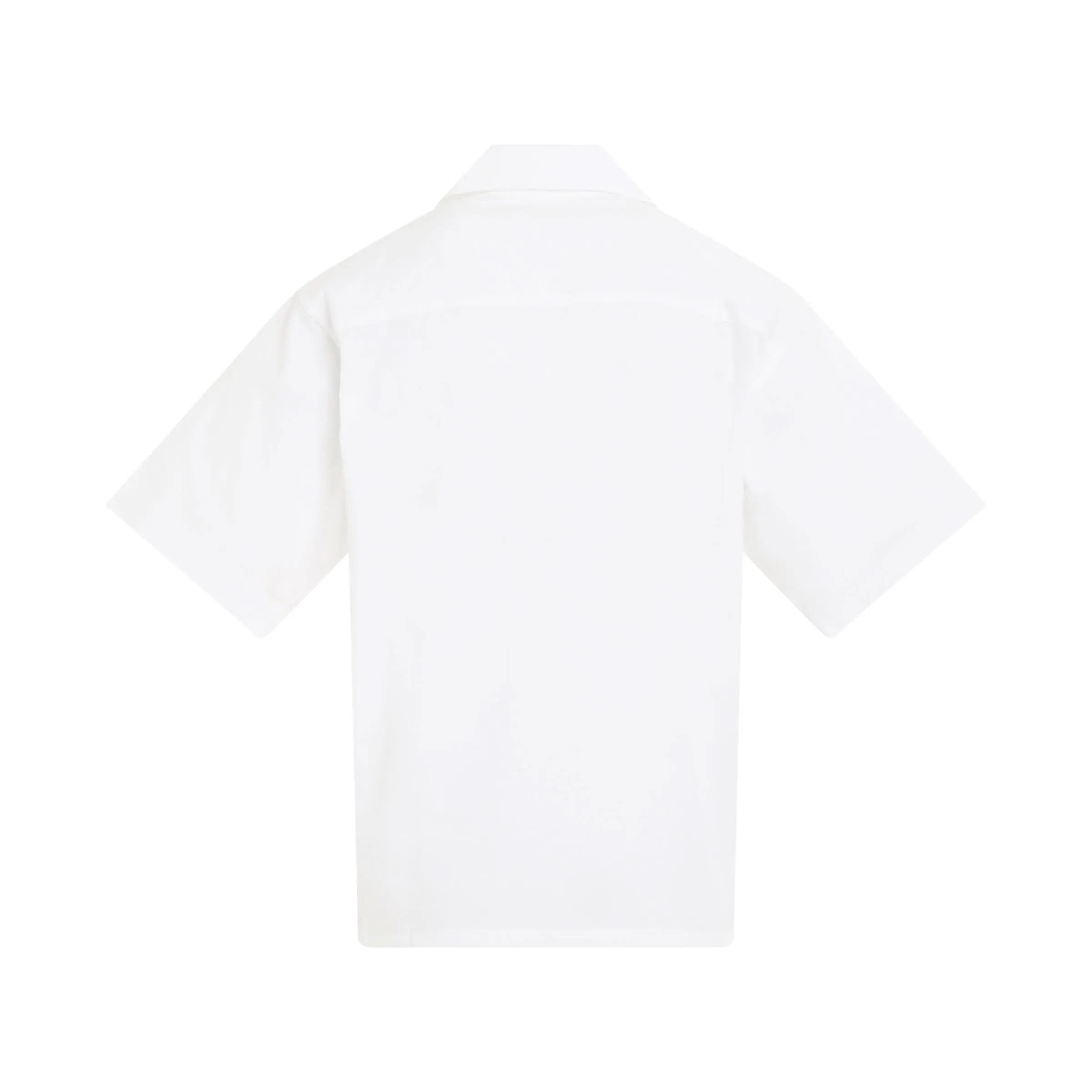 Short Sleeve Bowling Shirt in Lily White