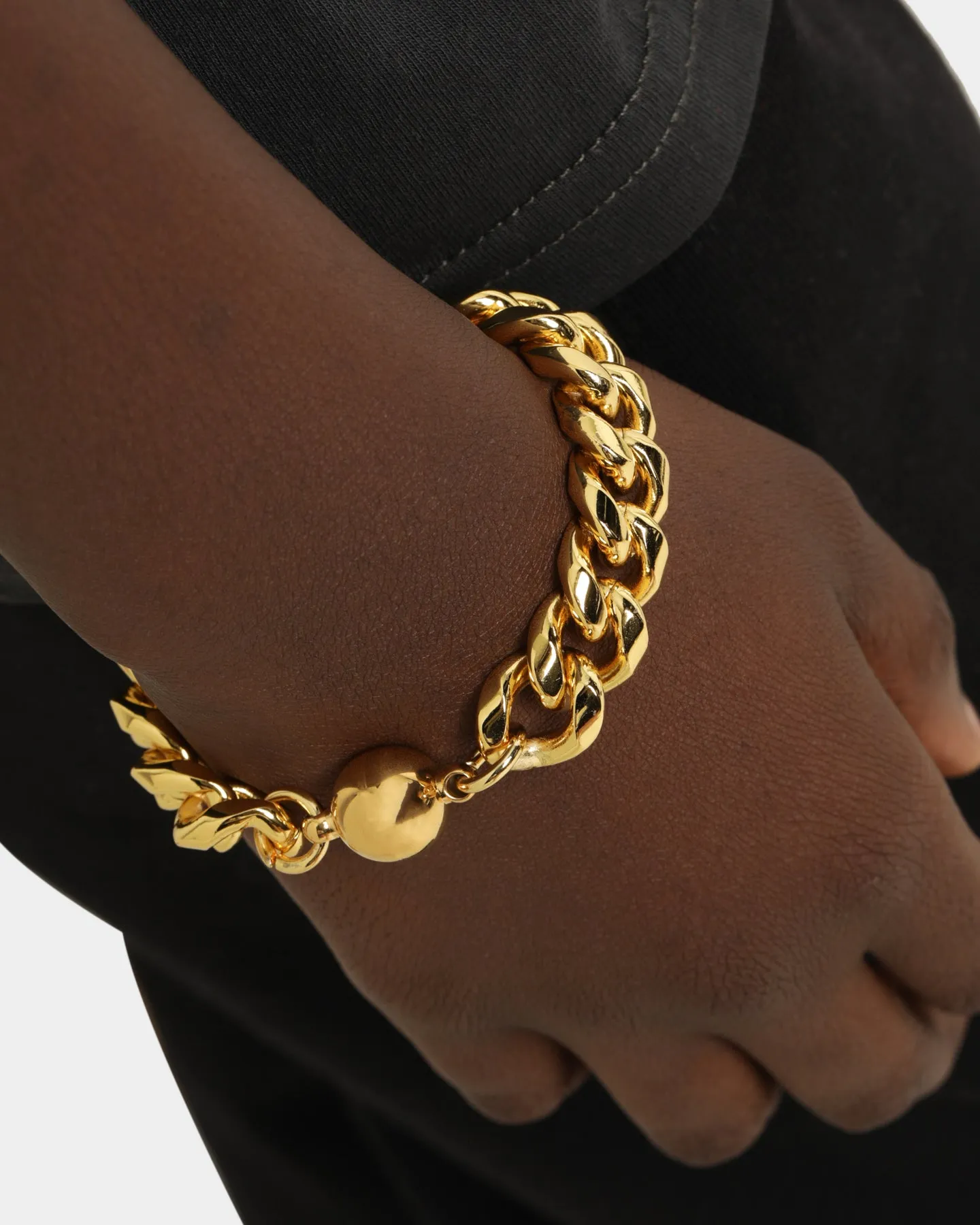 Shortie Kids' Classic Cuban 12mm Bracelet Gold