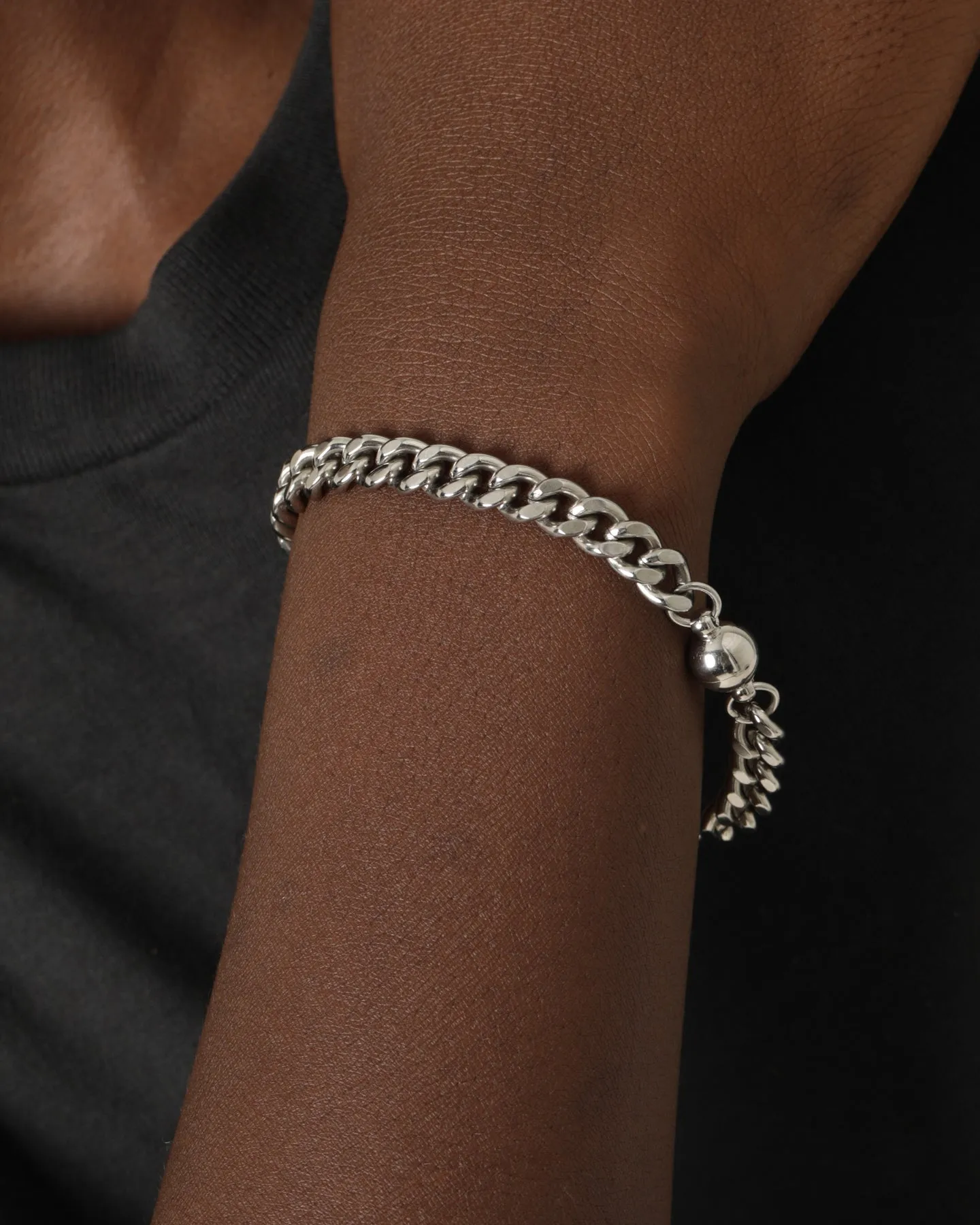 Shortie Kids' Classic Cuban 6mm Bracelet Silver