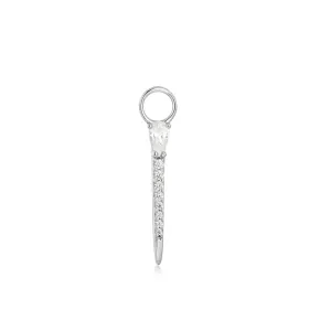 Sterling Silver Cubic Zirconia Bar Earring Charm by Ania Haie