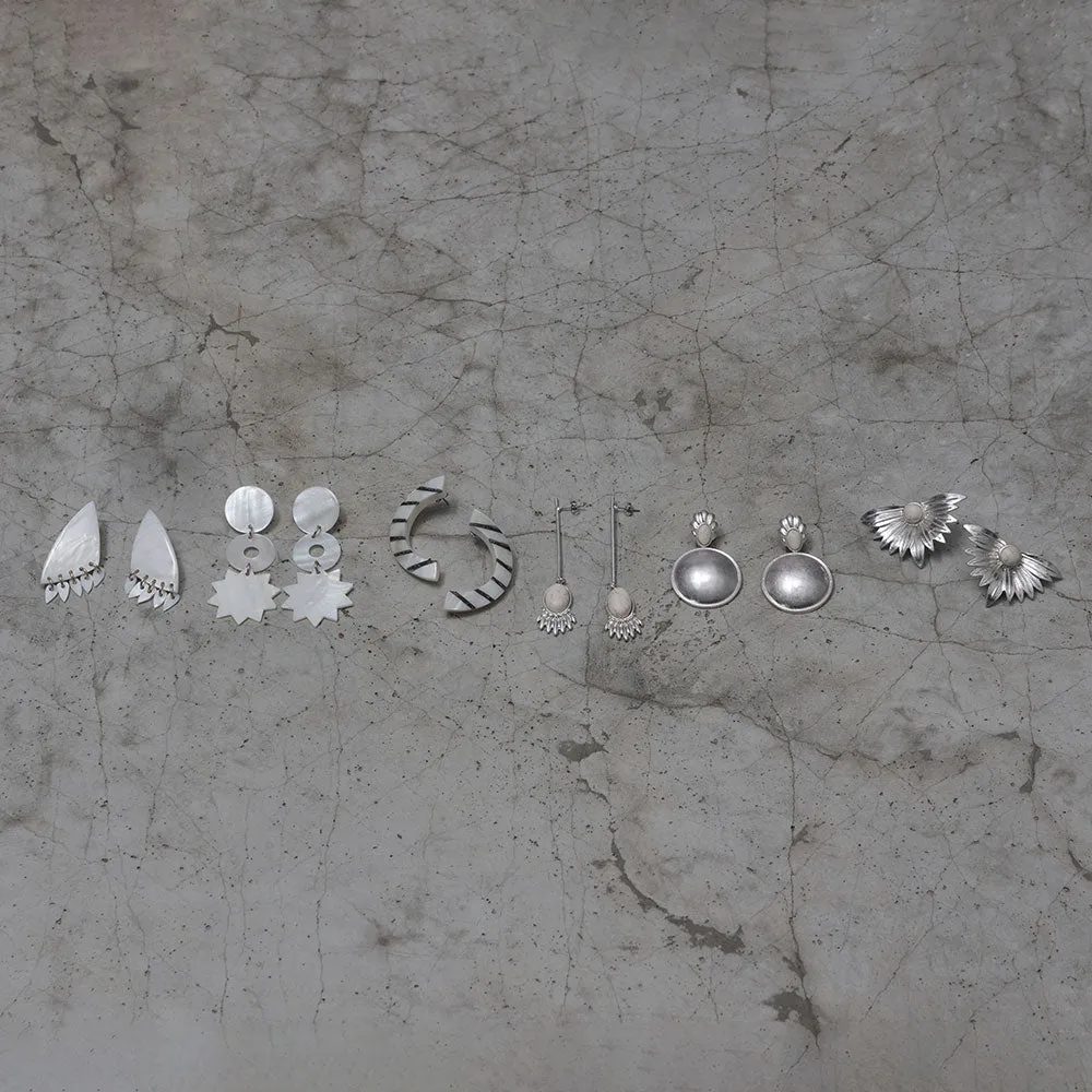 Stone Fringe Stick Earrings