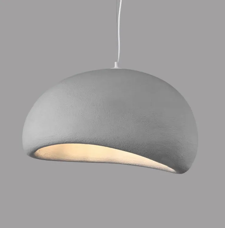 Stucco Textured Pebble Stone Plaster Pendant Light