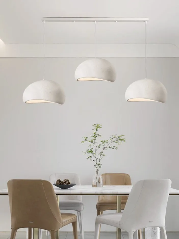 Stucco Textured Pebble Stone Plaster Pendant Light