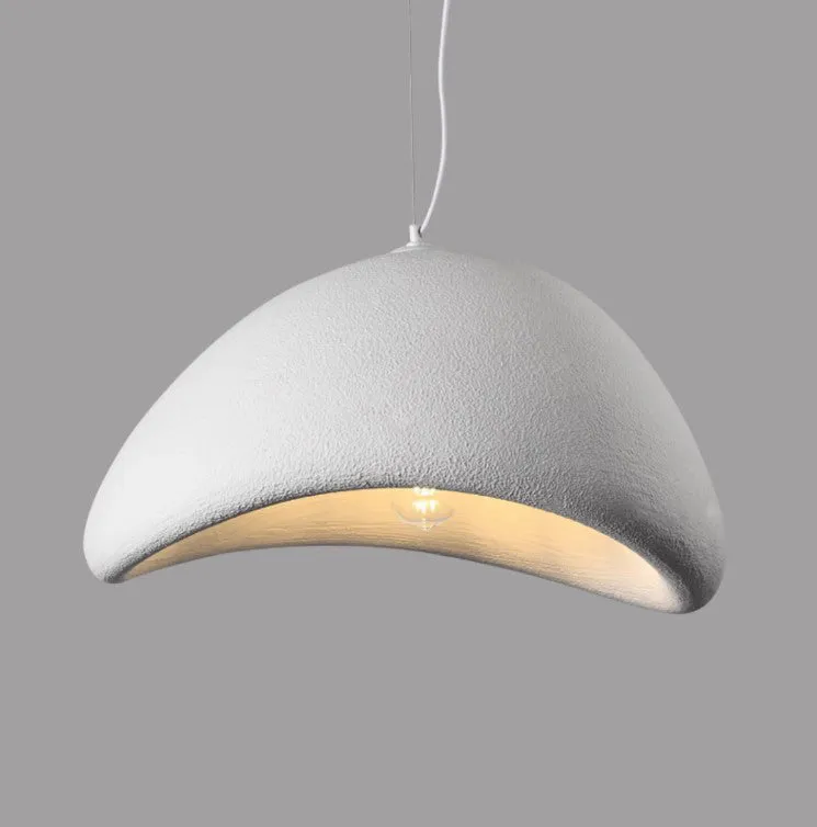 Stucco Textured Pebble Stone Plaster Pendant Light