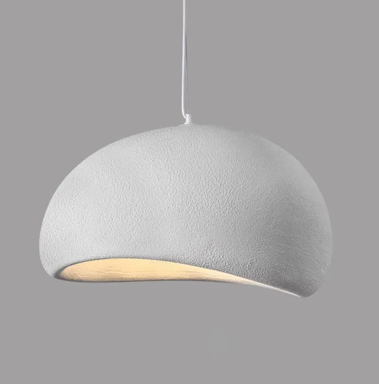 Stucco Textured Pebble Stone Plaster Pendant Light