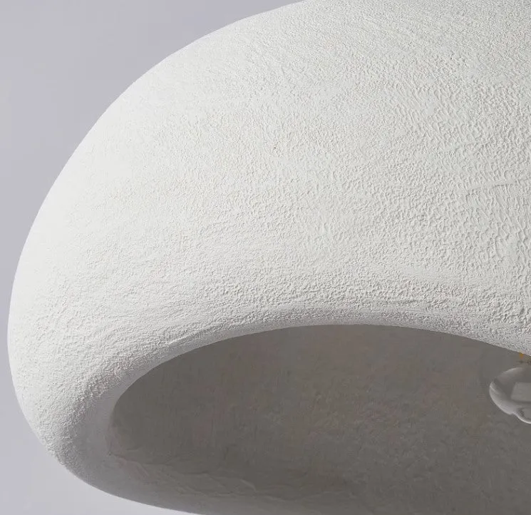 Stucco Textured Pebble Stone Plaster Pendant Light