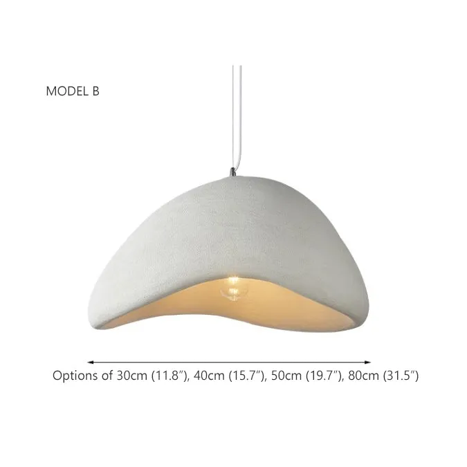Stucco Textured Pebble Stone Plaster Pendant Light